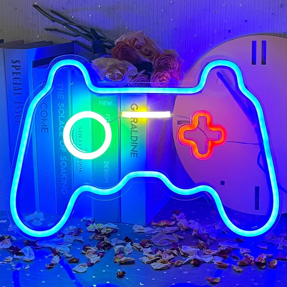 Desk Setup Gift Ideas - LED Neon Sign Gamepad Light Neon