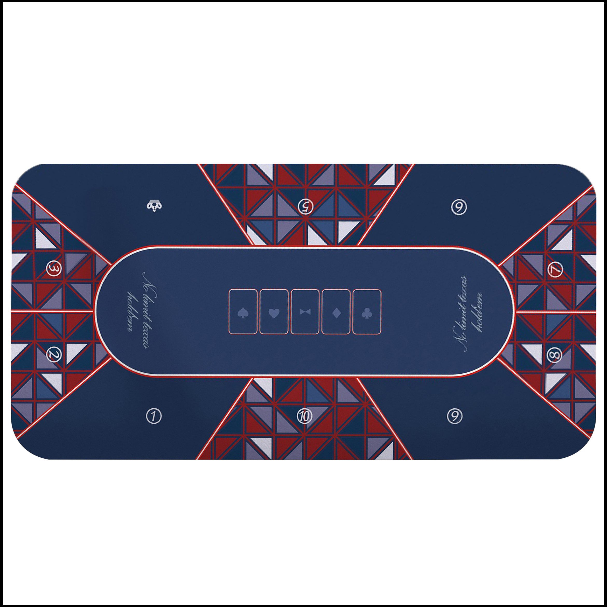 Rubber Mat Desk - 120x60cm/180x90cm Texas Hold 'Em Poker Game