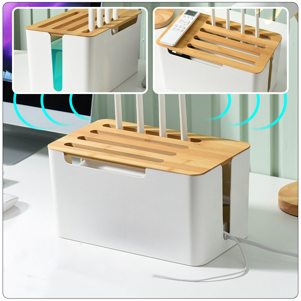 Cable Box Organizer - Sturdy Cable Management Box Router Storage