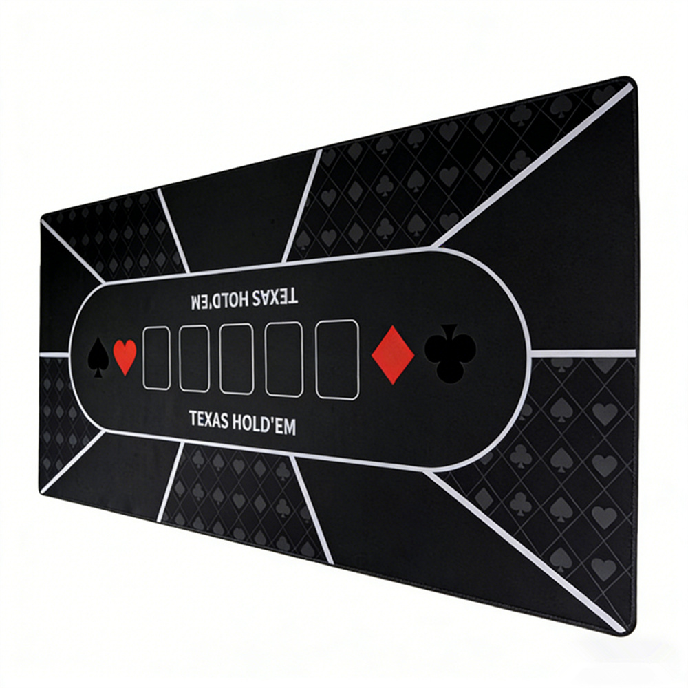 Rubber Mat Desk - Texas Hold'em Poker Mat Casino Large