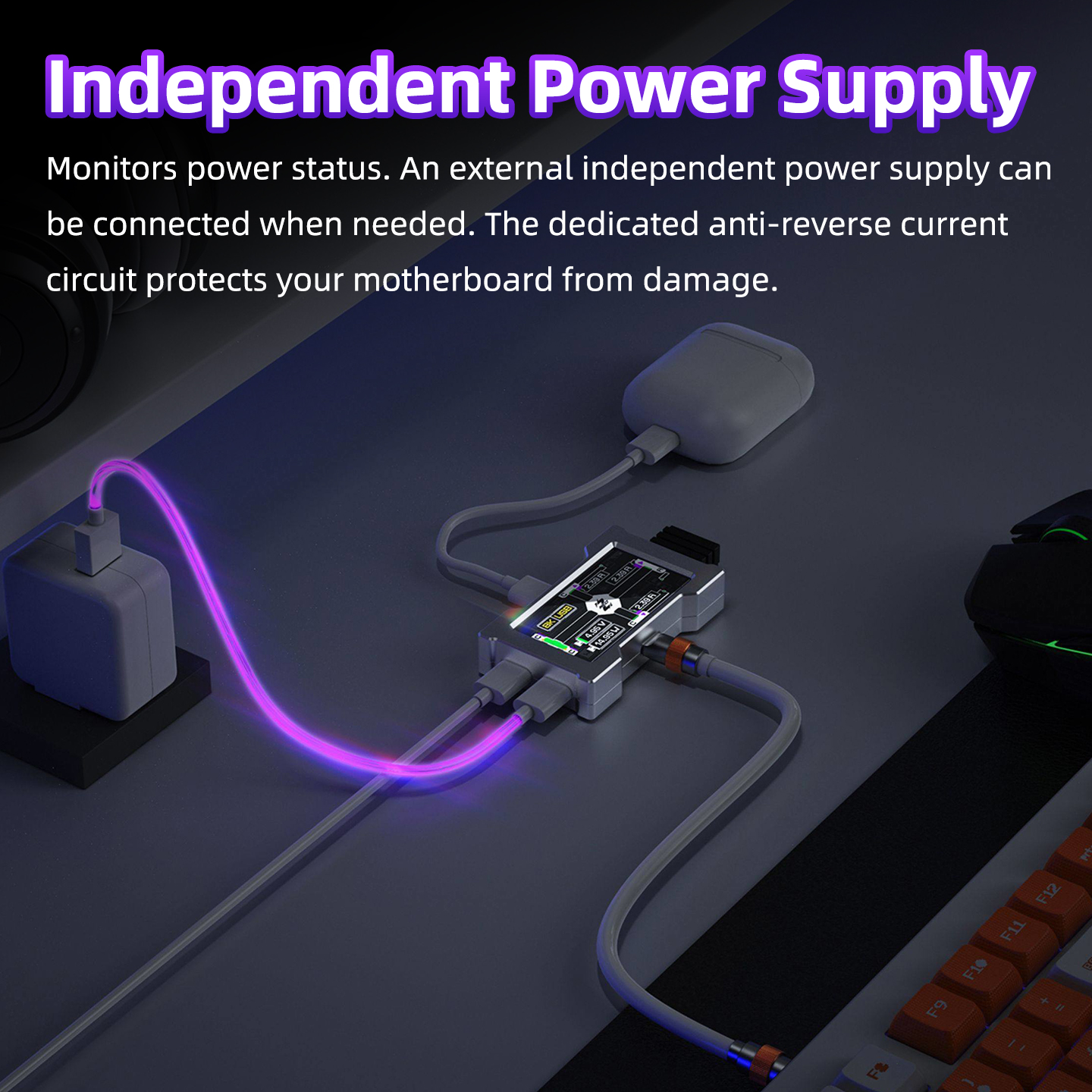 HMHUB Gaming USB Hub - 2-To-3  - Desk Setup Tech ulasan dan harga