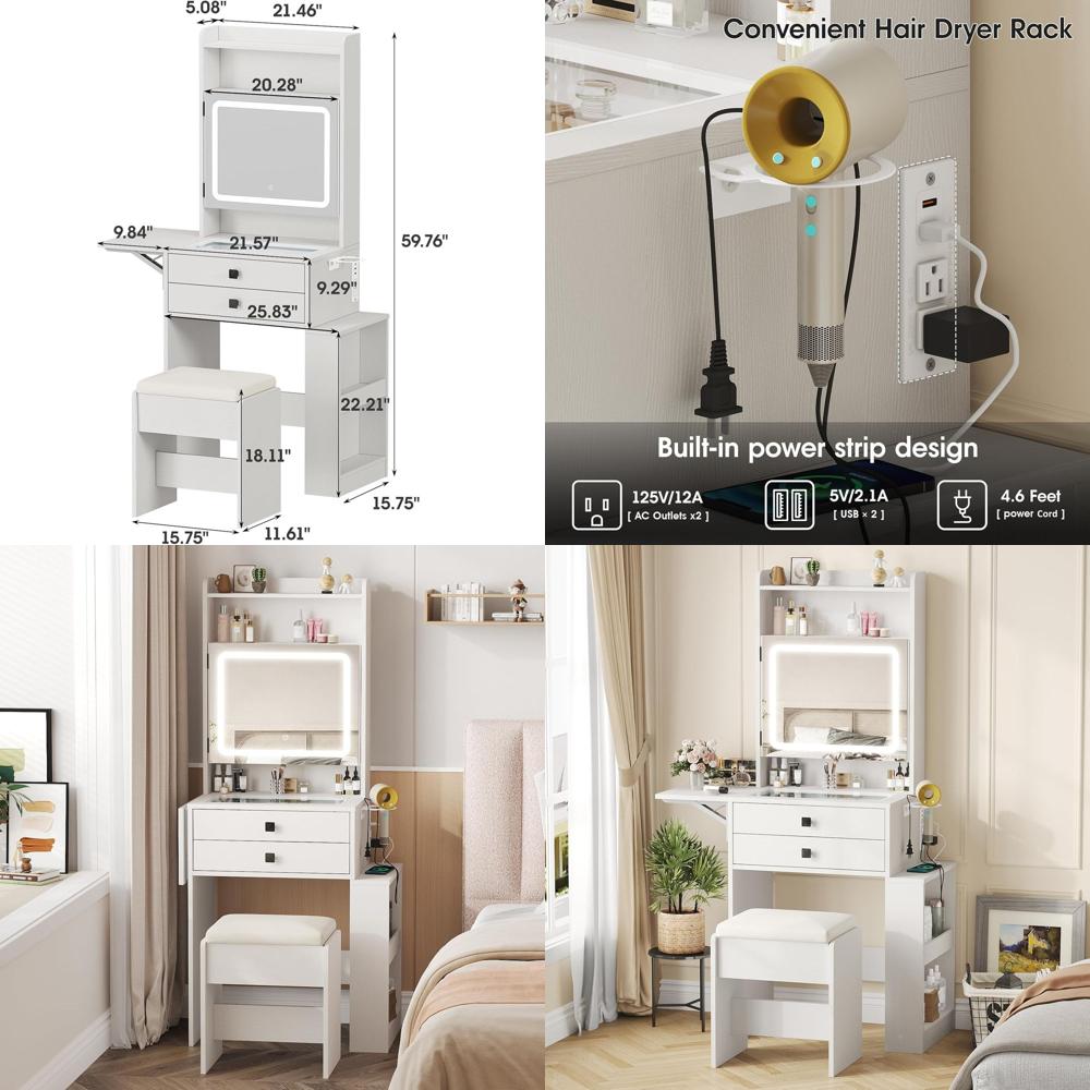 Small Makeup Vanity Desk with  - Desk Setup Small ulasan dan harga