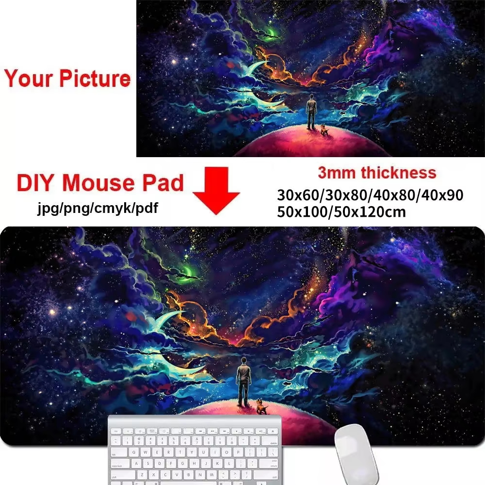 Custom Desk Pad Full-sized Mou - Rubber Mat Desk ulasan dan harga