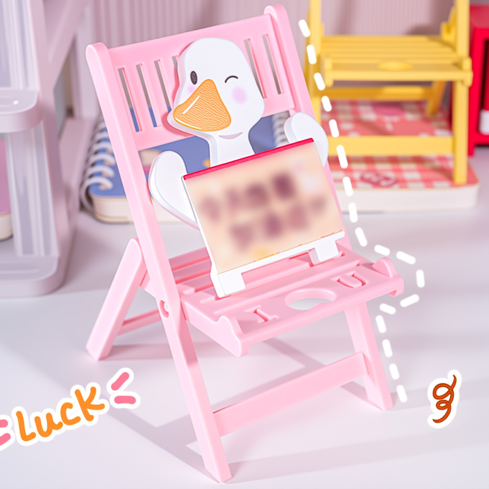 Mini Folding Chair Phone Stand - Desk Setup Small ulasan dan harga