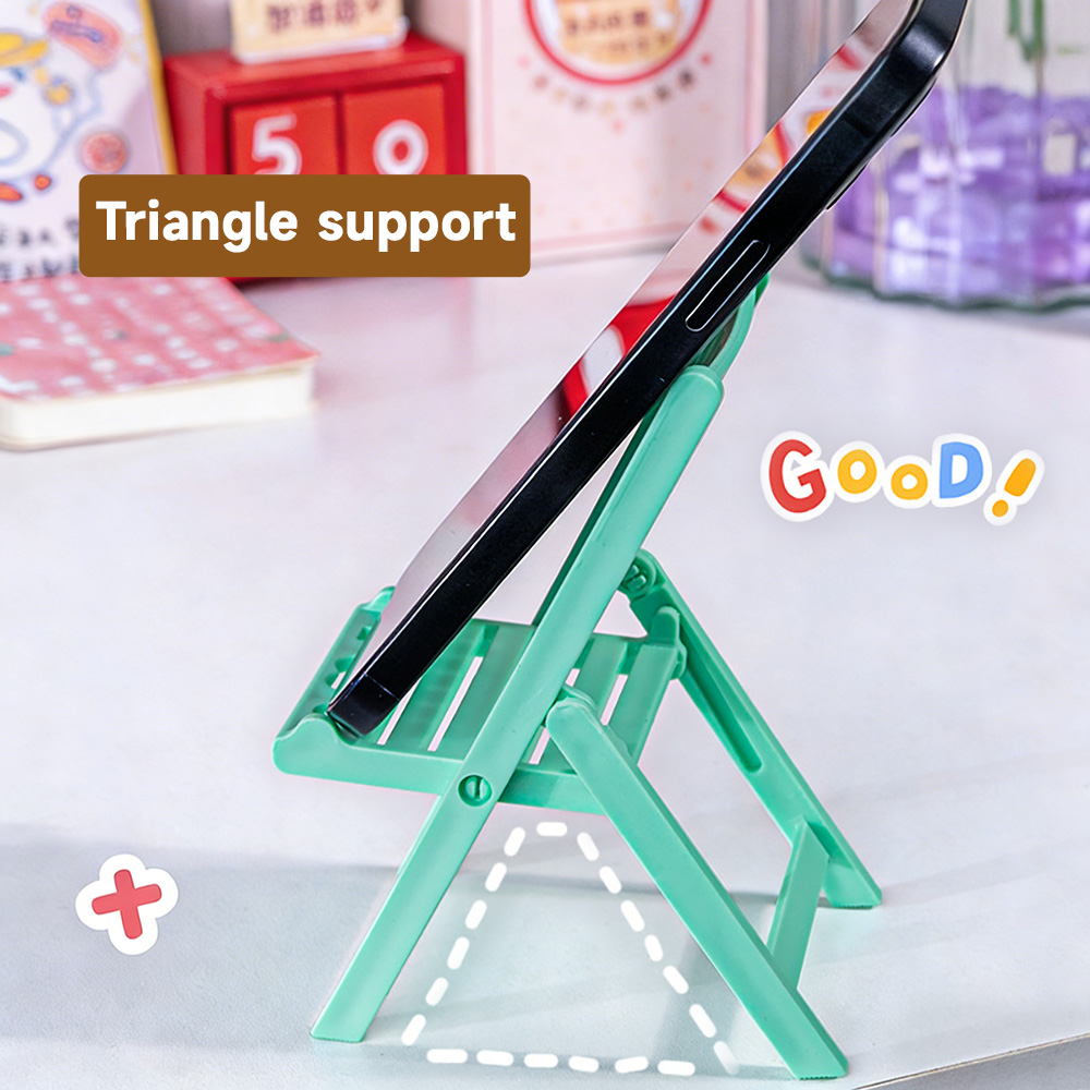 Mini Folding Chair Phone Stand - Desk Setup Small ulasan dan harga