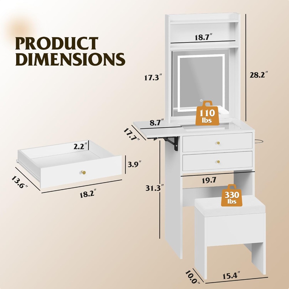 Small White Vanity Desk with L - Desk Setup Small ulasan dan harga