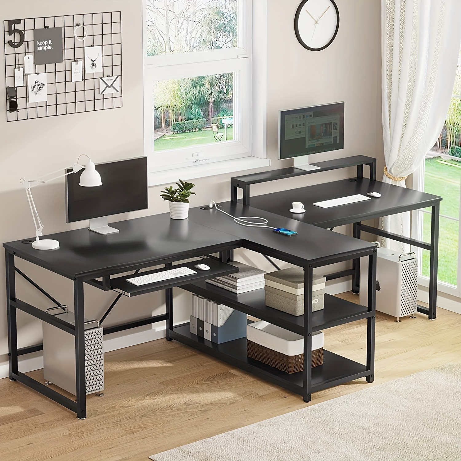 94.5-inch Dual-User Gaming Des - Desk Setup Led Strip ulasan dan harga