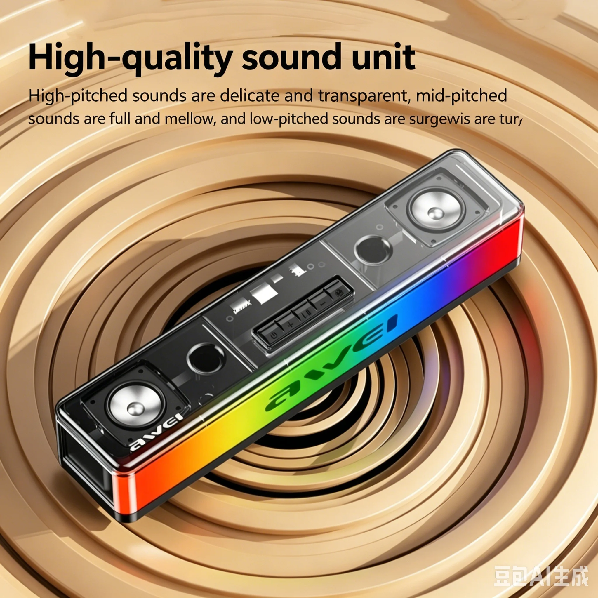 Wireless Bluetooth Desktop Sou - Ambient Light Bar Usb ulasan dan harga