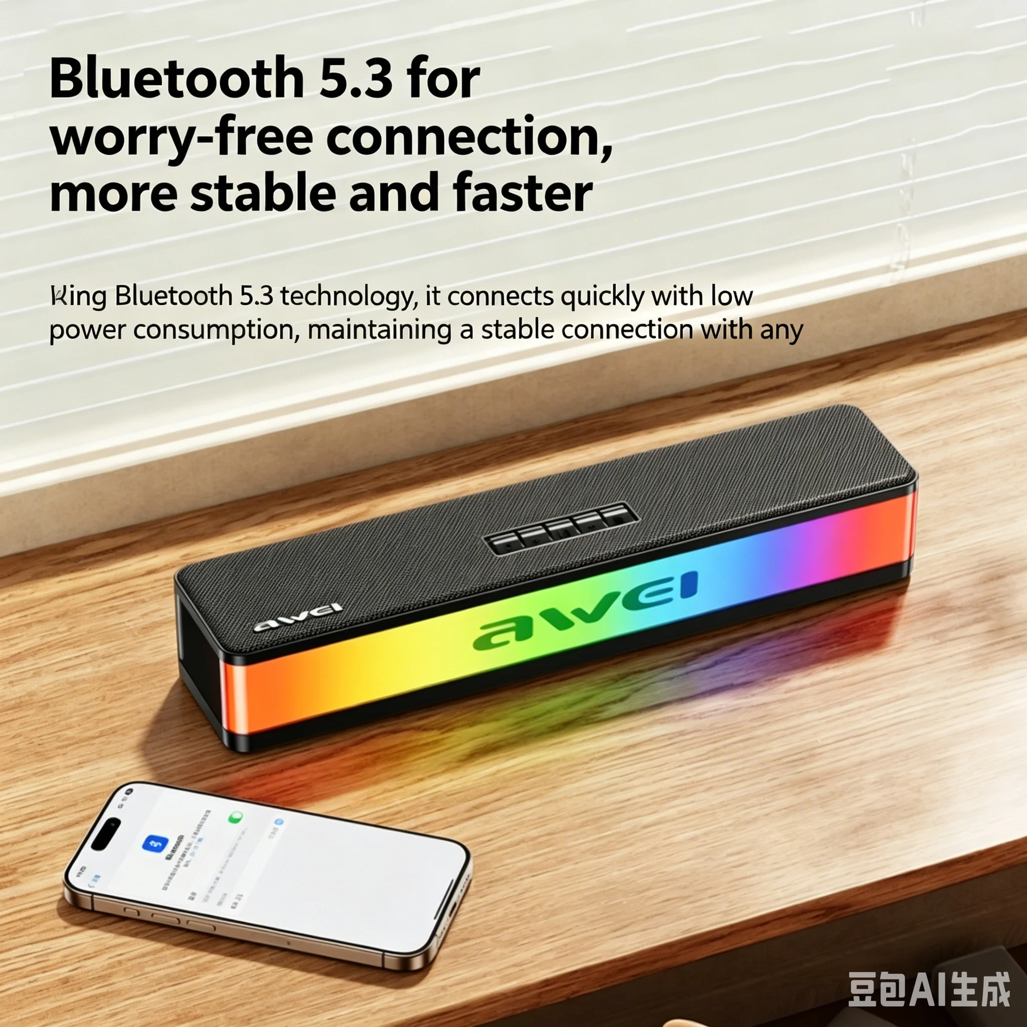 Wireless Bluetooth Desktop Sou - Ambient Light Bar Usb ulasan dan harga