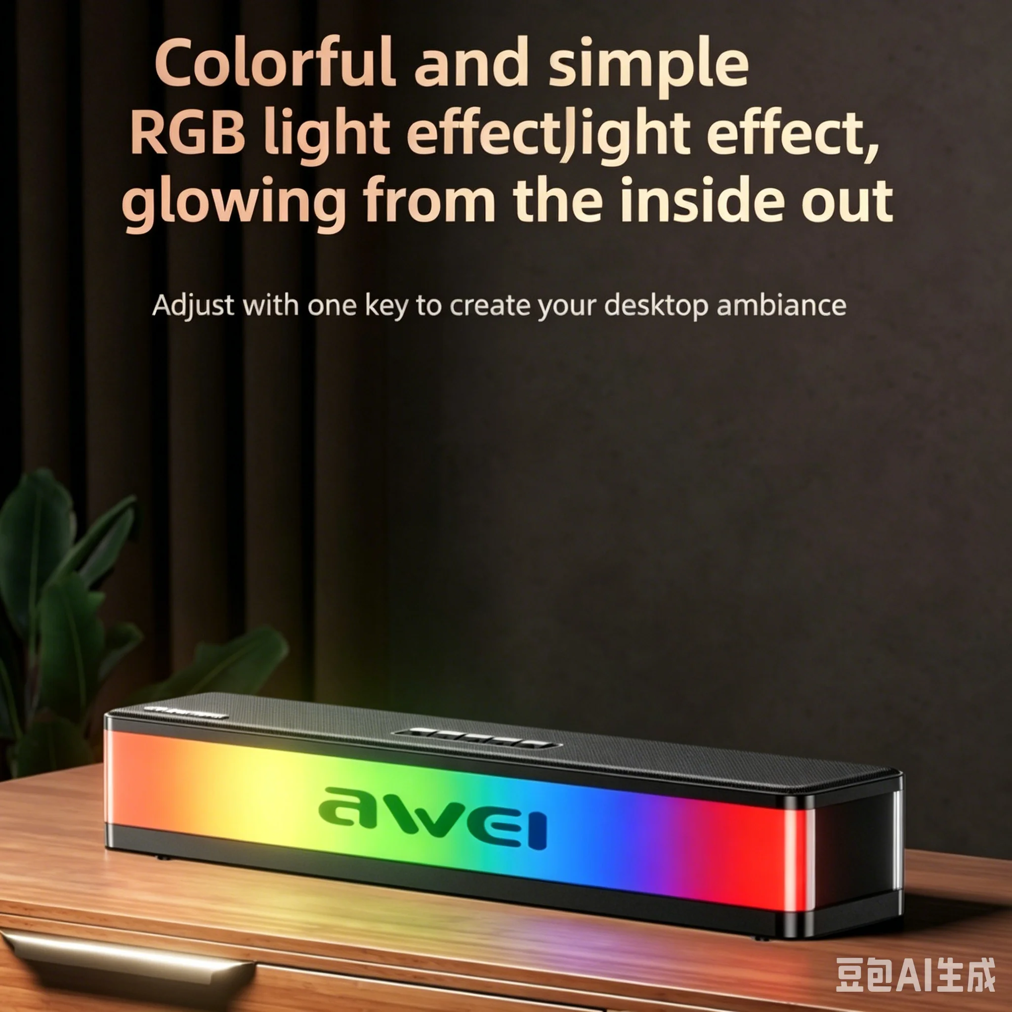 Wireless Bluetooth Desktop Sou - Ambient Light Bar Usb ulasan dan harga