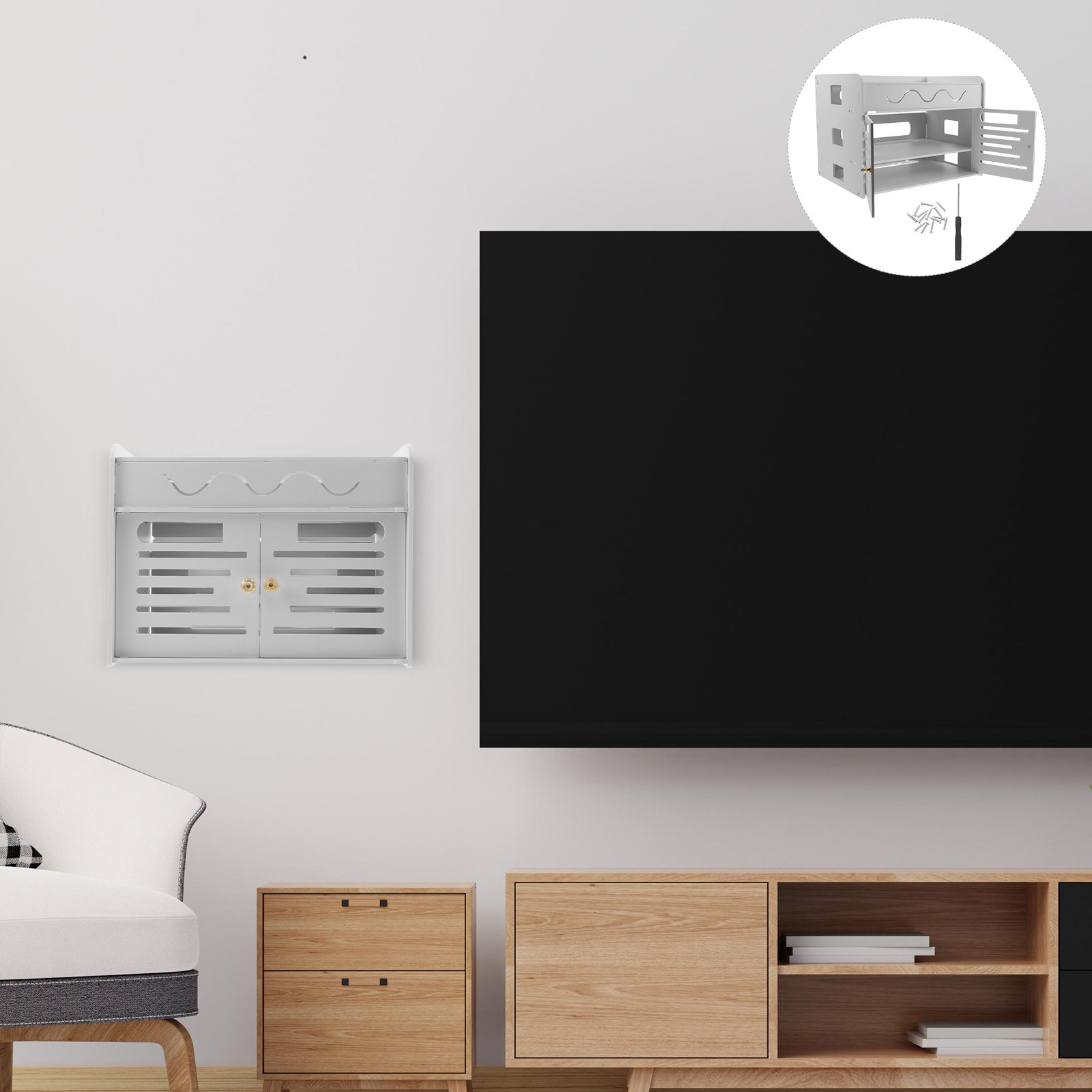 3 Layers Wireless Router Stora - Cable Box Organizer ulasan dan harga