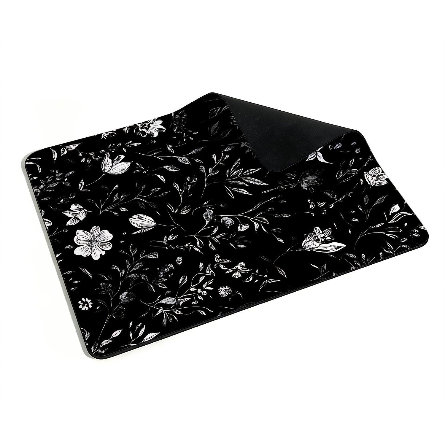 Small Sized Black White Floral - Desk Setup Small ulasan dan harga