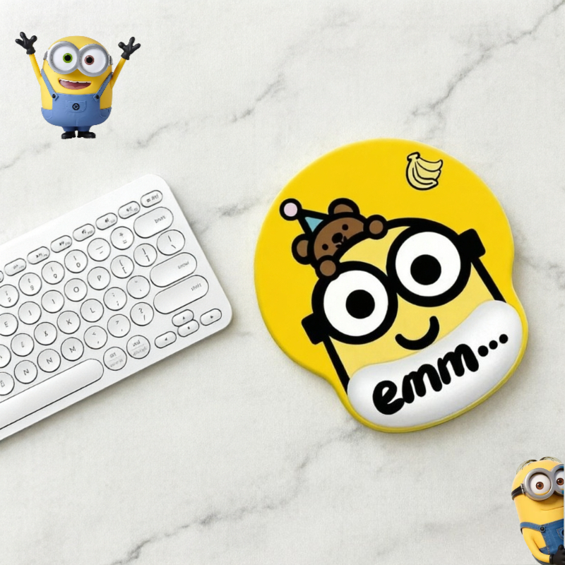 Minions cartoon cute wristband - Rubber Mat Desk ulasan dan harga