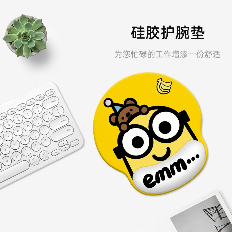 Minions cartoon cute wristband - Rubber Mat Desk ulasan dan harga