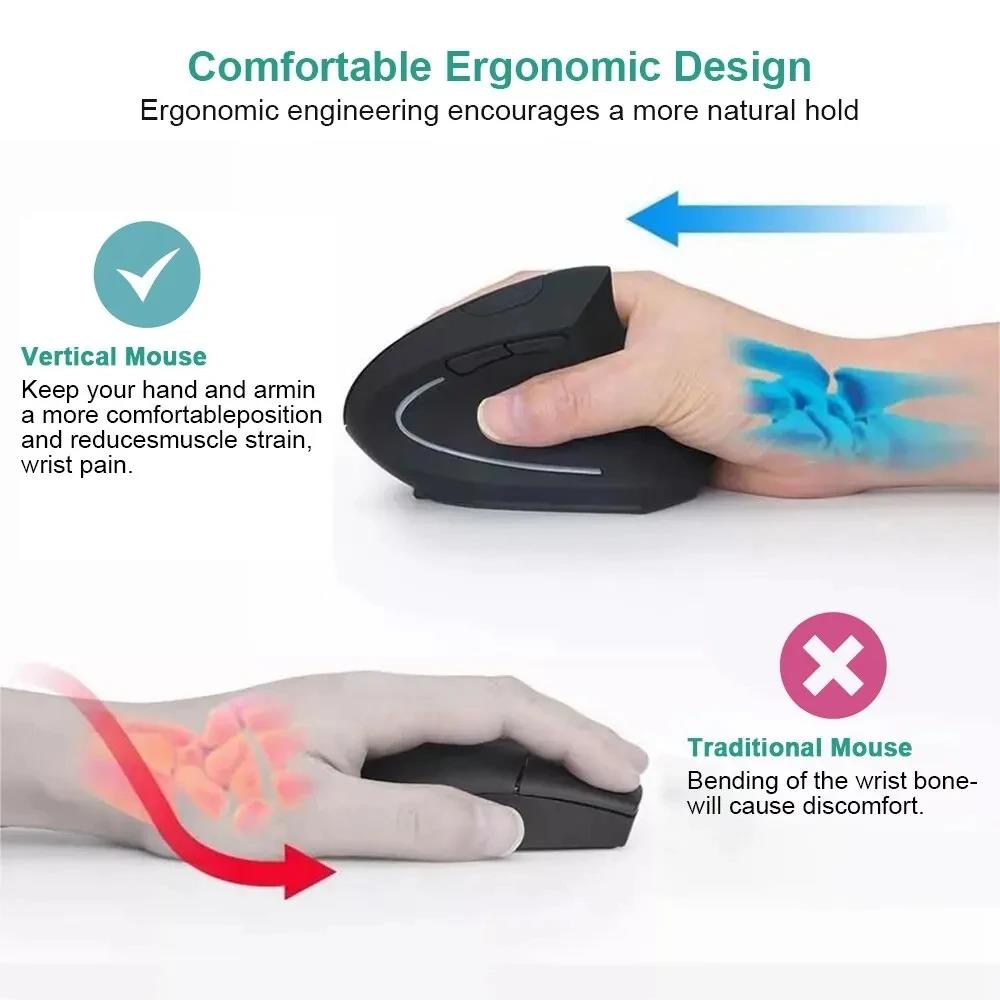 Ergonomic Wireless Mouse 1600  - Desk Setup Tech ulasan dan harga
