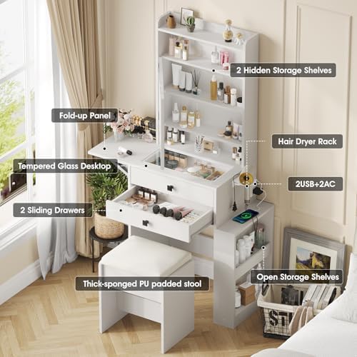 Small Makeup Vanity Desk with  - Desk Setup Small ulasan dan harga