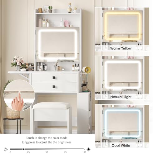 Small Makeup Vanity Desk with  - Desk Setup Small ulasan dan harga
