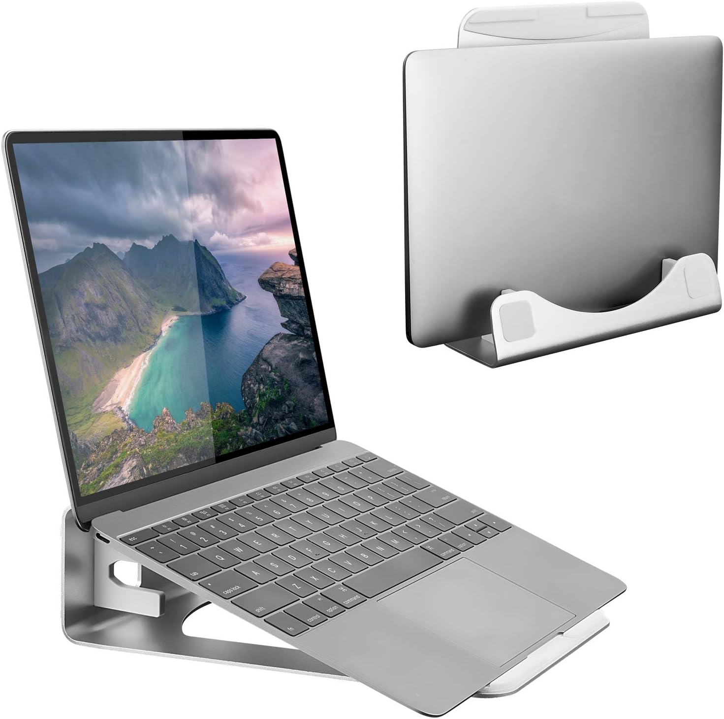 Vertical Laptop Stand for Desk - Desk Setup Vertical Monitor ulasan dan harga