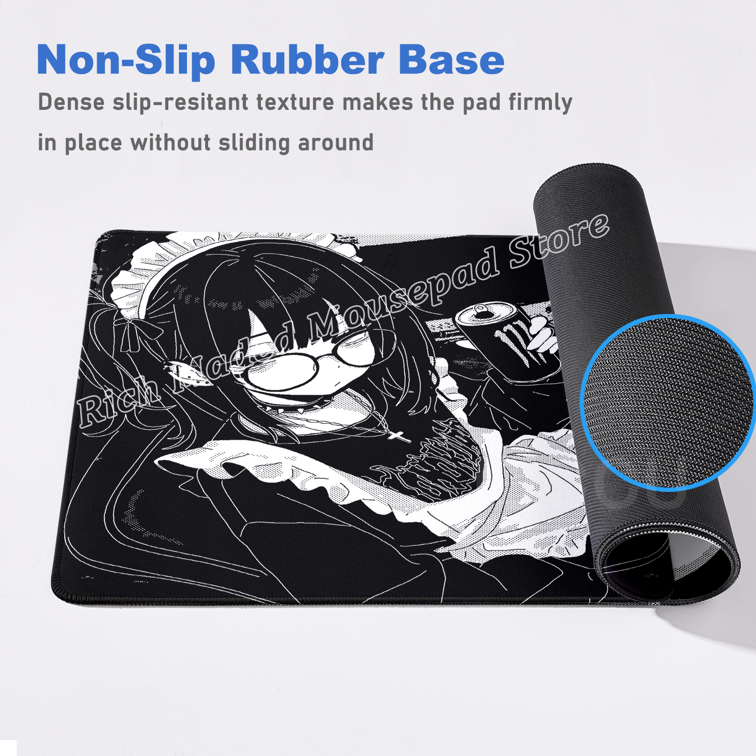 Black White Anime Girl Mouse P - Desk Setup Anime ulasan dan harga