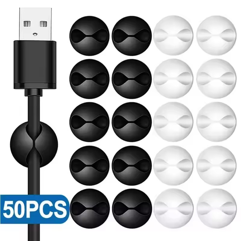 5/50Pcs Desktop Wall Cable Cli - Cable Box Organizer ulasan dan harga