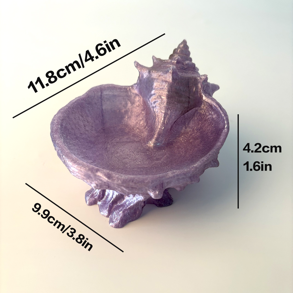 Pearlescent Purple Conch-Shape - Desk Setup Girly ulasan dan harga