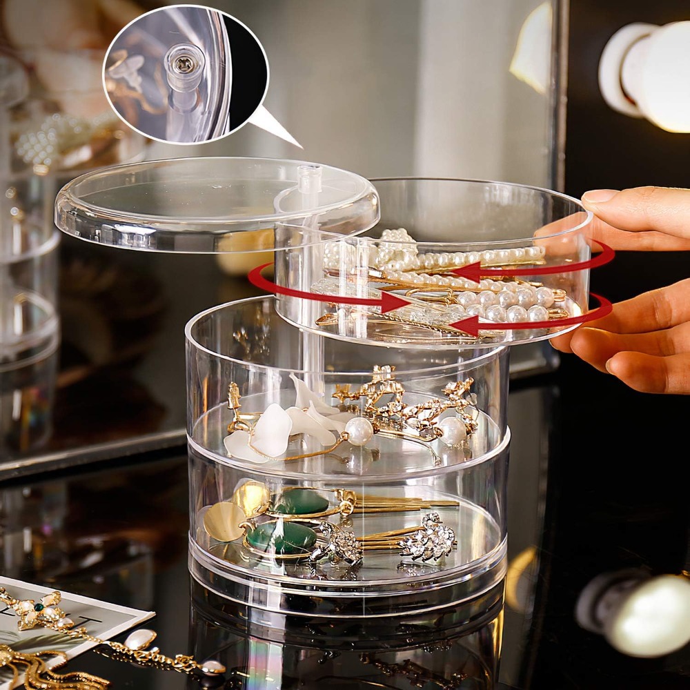 360 Rotating Jewelry Organizer - Cable Box Organizer ulasan dan harga