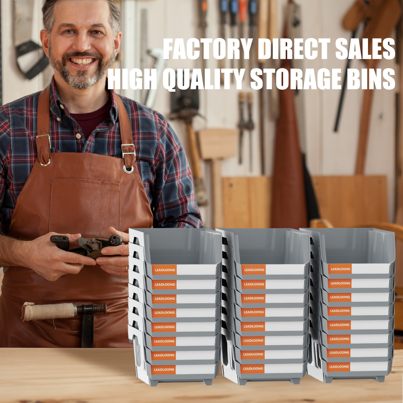 6/24pcs Gray Stackable Plastic - Cable Box Organizer ulasan dan harga
