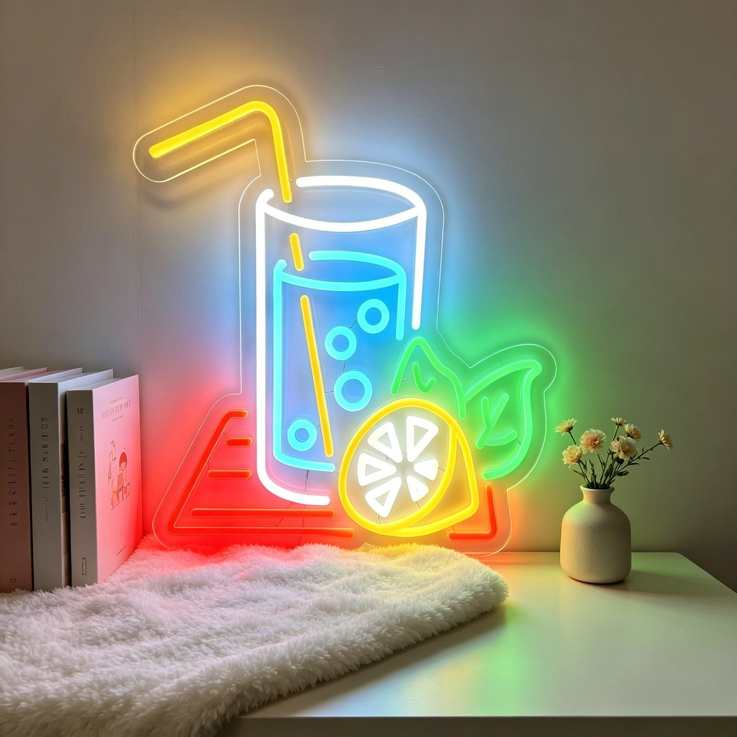 Soda Lemon Neon Sign Adjustabl - Ambient Light Bar Usb ulasan dan harga