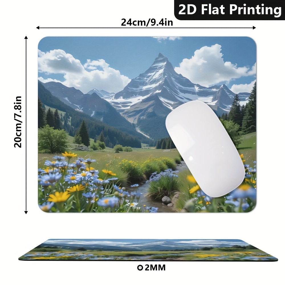Small Scenic Mountain Flower M - Desk Setup Small ulasan dan harga
