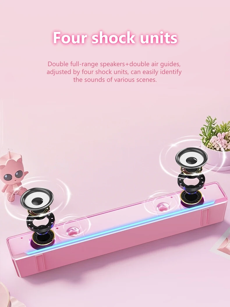 SADA V-196 Gaming Sound Bar Sp - Ambient Light Bar Usb ulasan dan harga