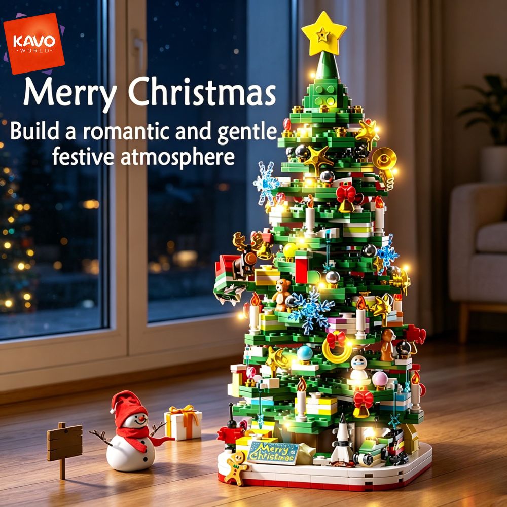 KAVOWORLD 1024pcs Christmas Tr - Desk Setup Gift Ideas ulasan dan harga
