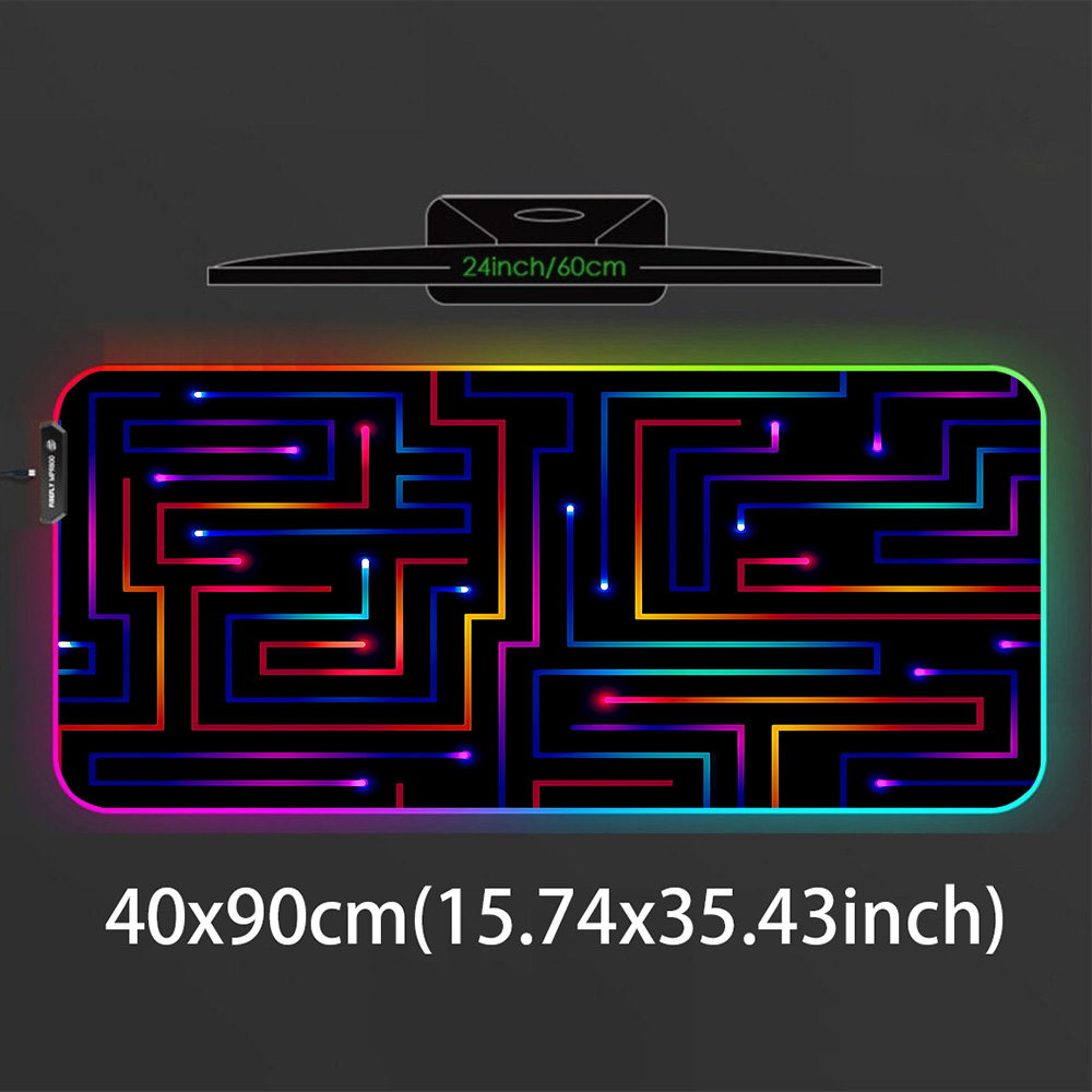 Xxl Mouse Pad 900x400 Neon Cir - Desk Setup Tech ulasan dan harga