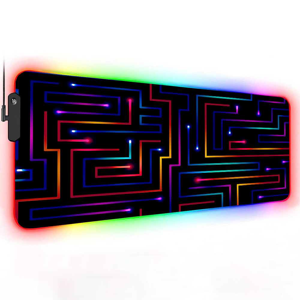 Xxl Mouse Pad 900x400 Neon Cir - Desk Setup Tech ulasan dan harga