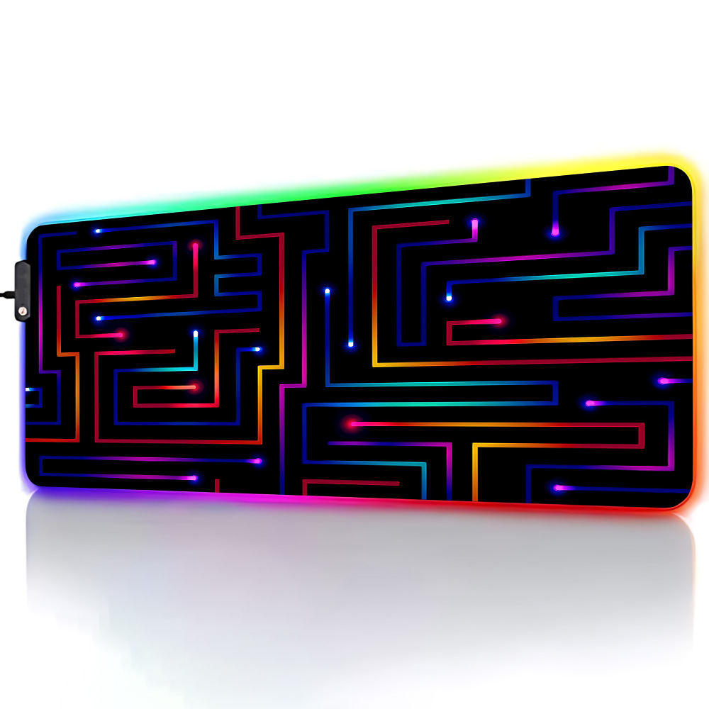 Xxl Mouse Pad 900x400 Neon Cir - Desk Setup Tech ulasan dan harga